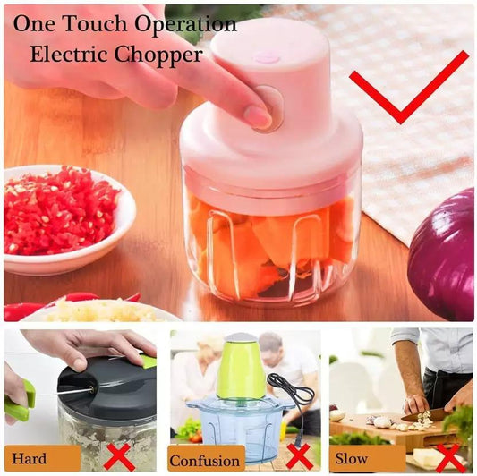 Swift Chop Electric Mini Food Chopper – One-Touch Kitchen Helper