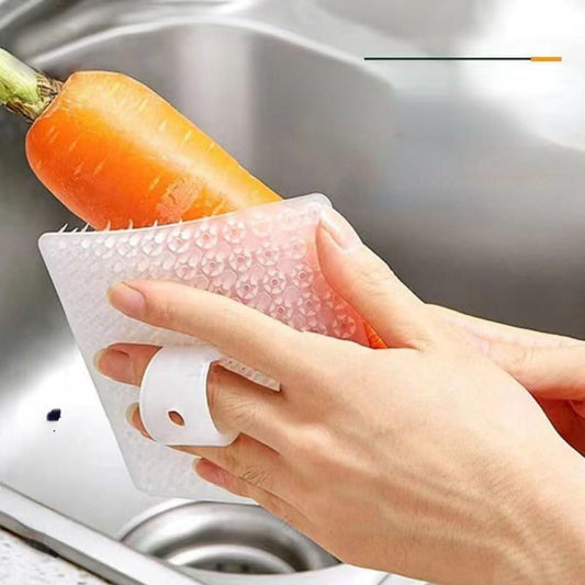 Silicone Vegetable & Fruit Cleaning Scrubber – (Pack of 4)