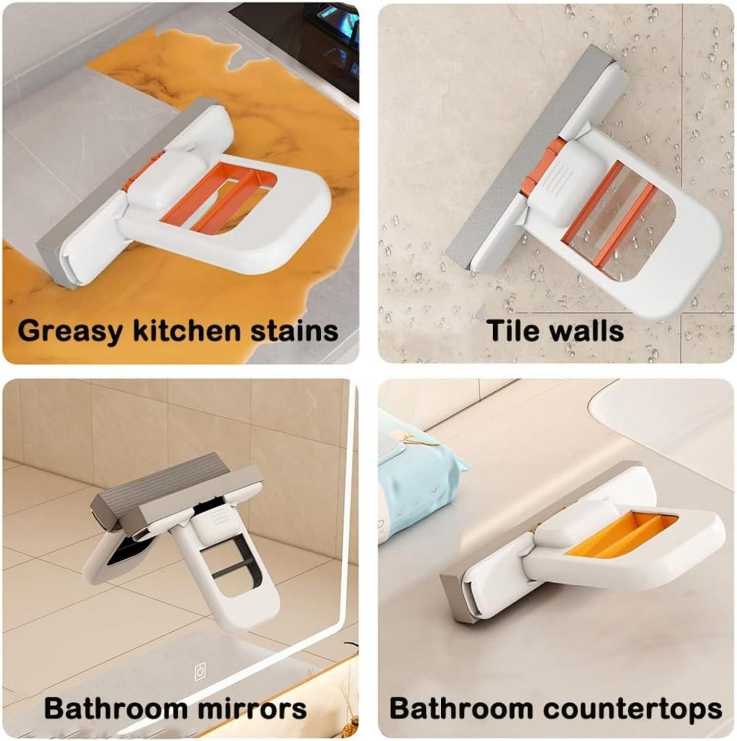 Mini Foldable Desktop Mop – Self-Squeeze Sponge Cleaning Tool