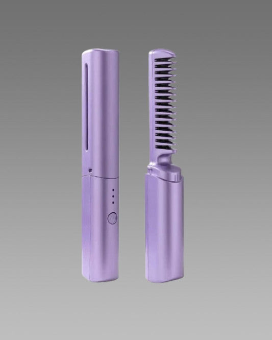 Portable Electric Hair Straightening Comb – Rechargeable Mini Hair Styler