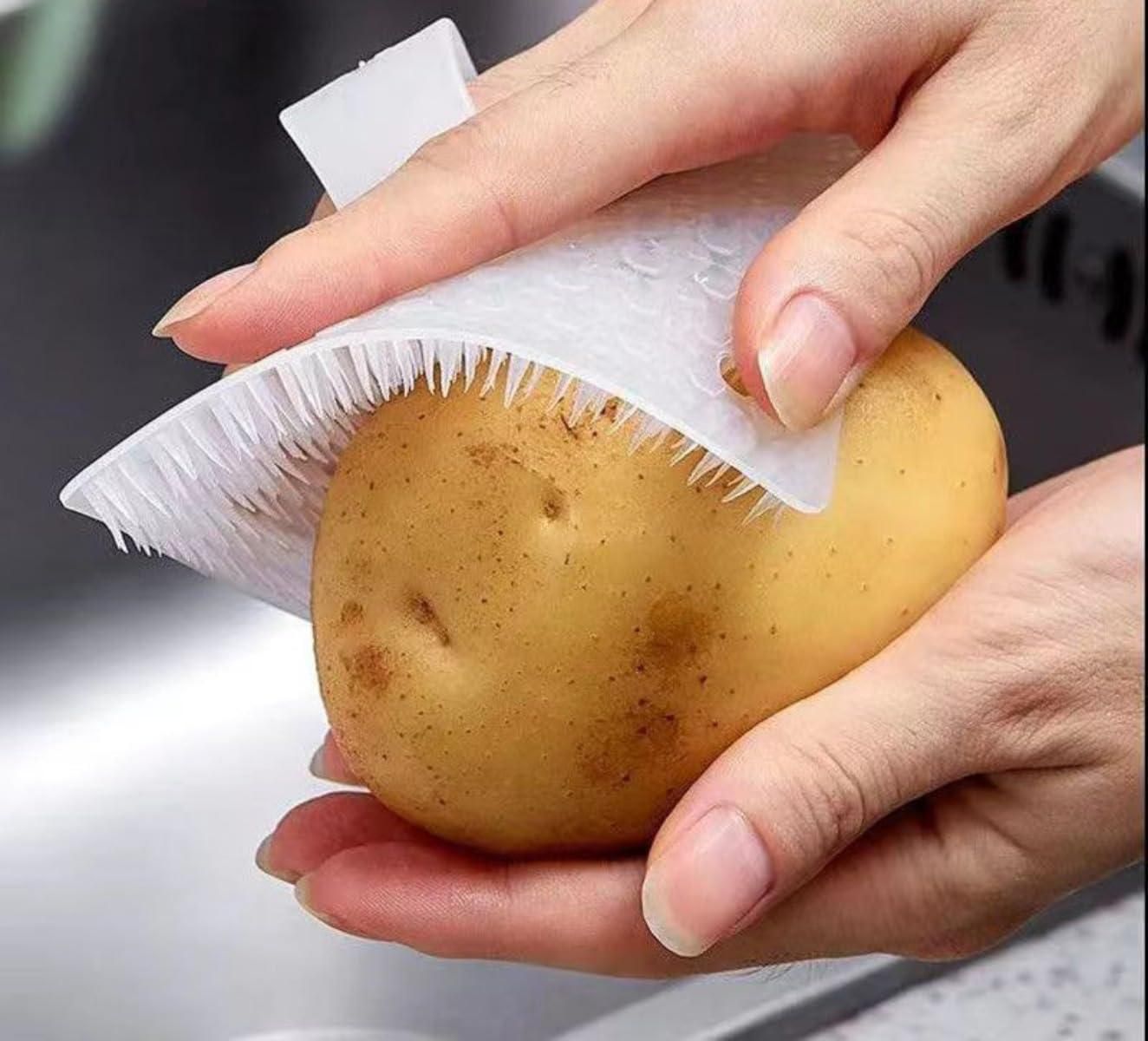 Silicone Vegetable & Fruit Cleaning Scrubber – (Pack of 2)