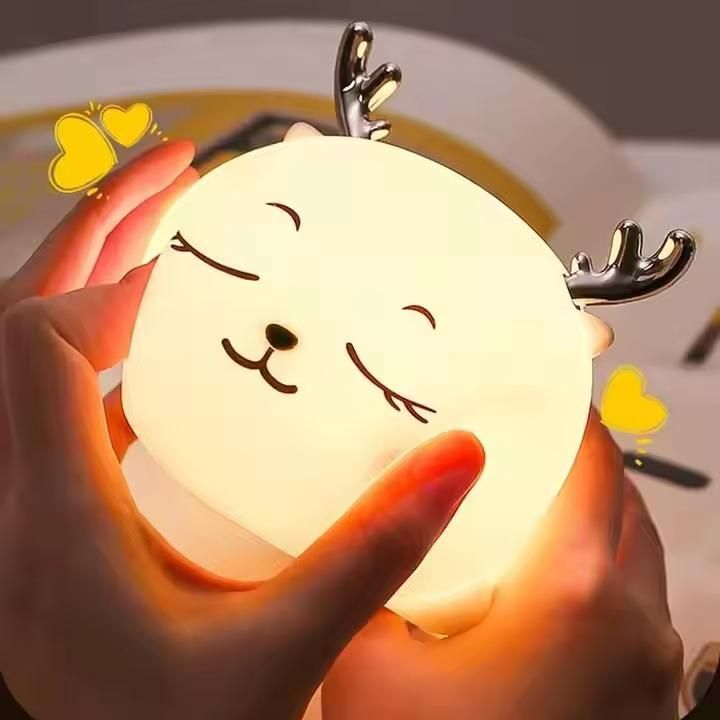 Glow Deer Night Light – Soft Silicone Baby Sleep Lamp