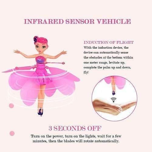 Magic Fly Fairy Doll – Flying Princess Toy with LED Lights
