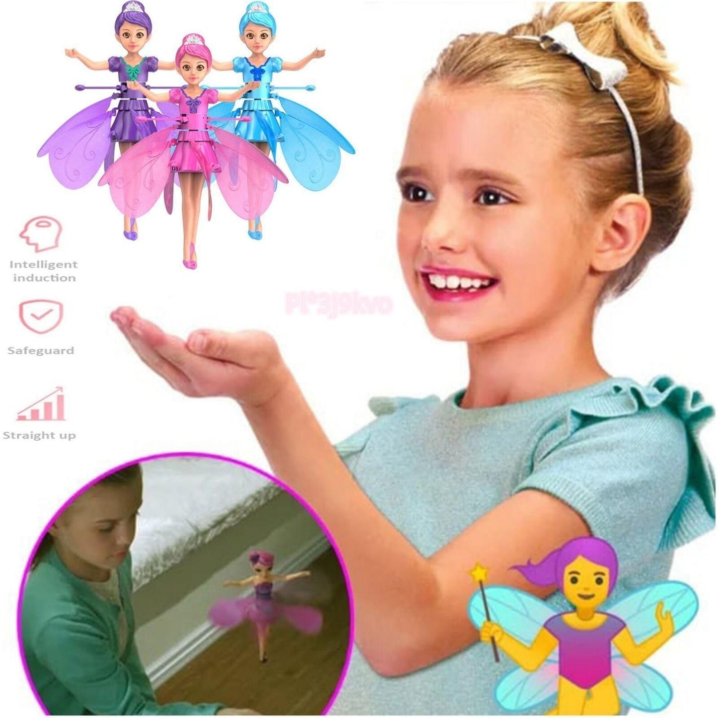 Magic Fly Fairy Doll – Flying Princess Toy with LED Lights